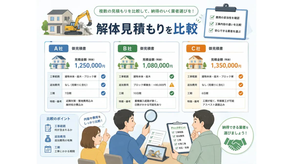 解体見積もりの取り方 解体見積もりの取り方
